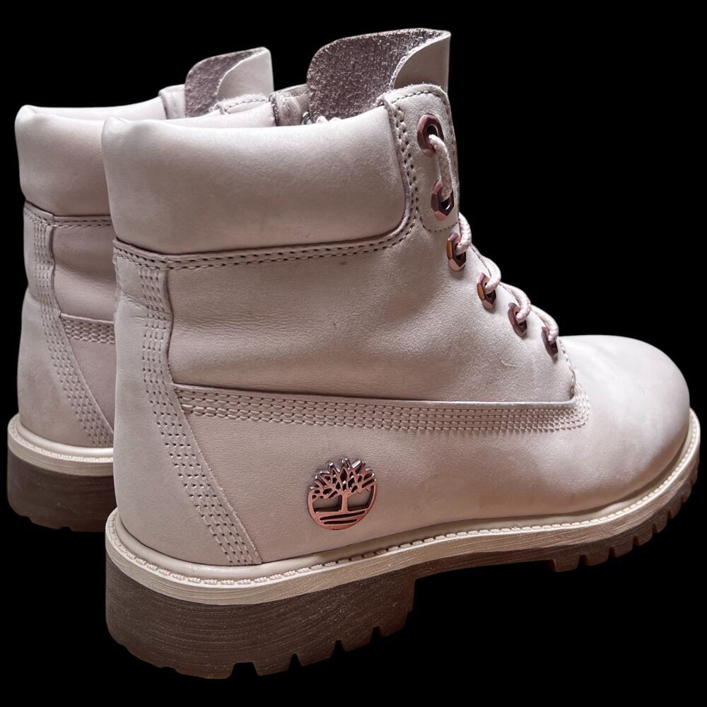 TIMBERLAND Premium Women's Size 6 Boot Cameo Rose Pink Nubuck 6" Waterproof - Picture 5 of 16